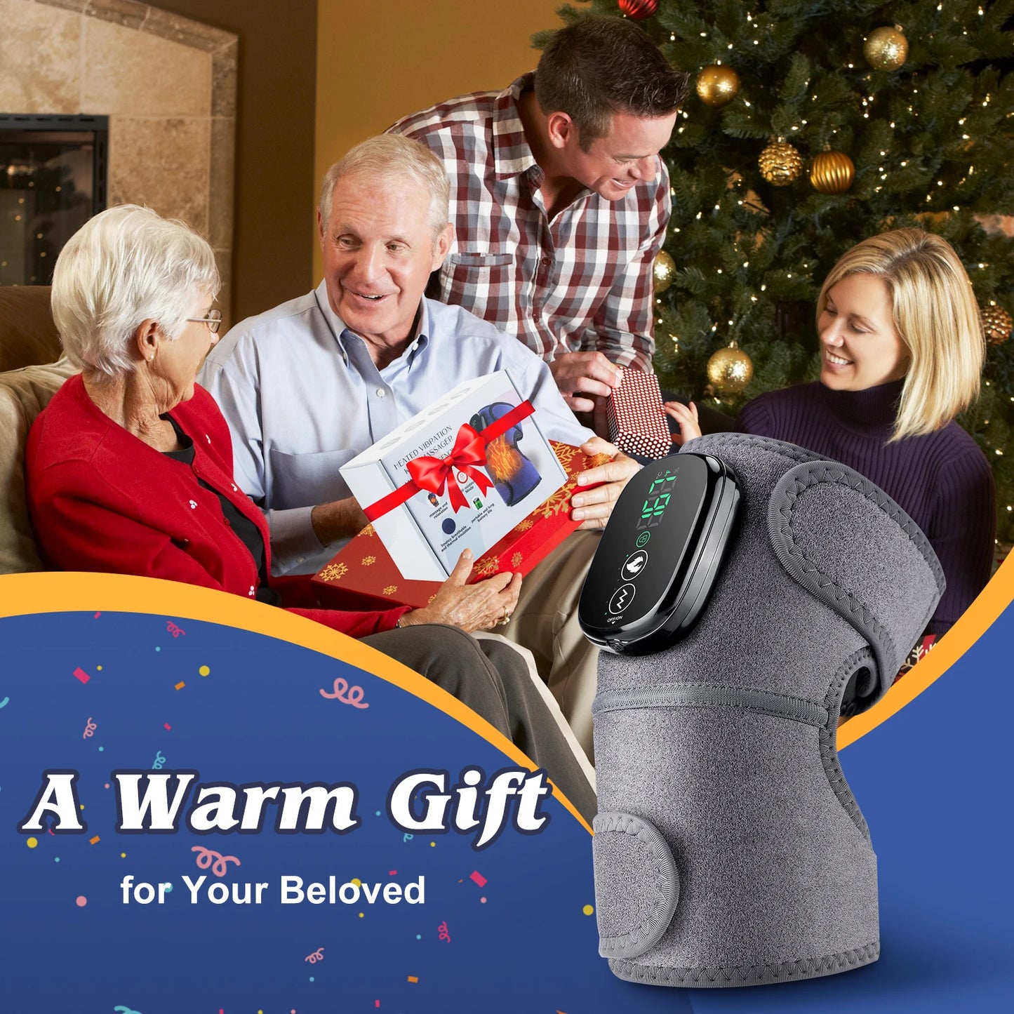 Electric Heated Knee Massage Physiotherapy Pad 3 in 1 Massager For Shoulder Elbow Knee Hot Compress Relax Muscle Health Care