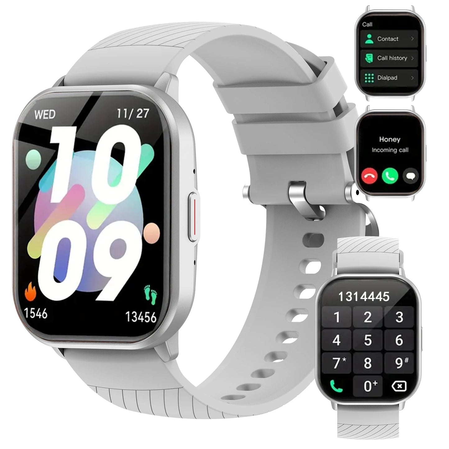 Smart watch, calling reminder and rejection, wireless calling /dial, multi -Sport mode,SMS reminder, for iPhone/Android