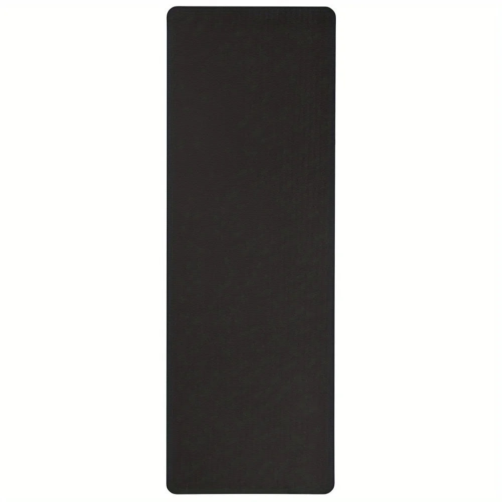 Yoga fitness mat is black for yoga, stretching and other sports, lightweight and durable, easy to transport and carry