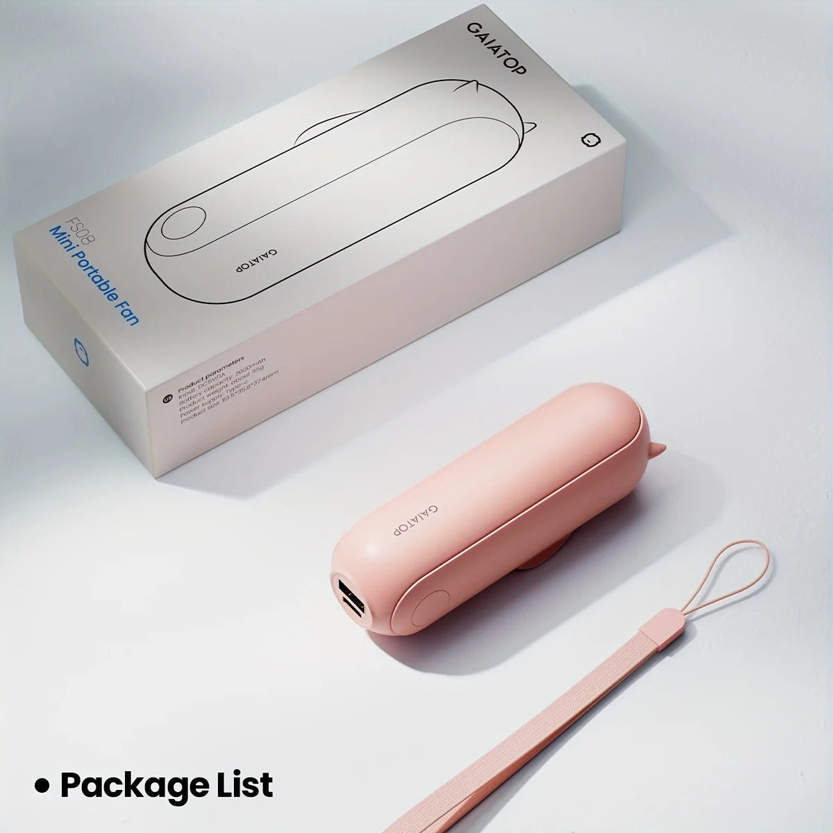 Portable Handheld Fan, Mini Rechargeable Folding Fans with Power Bank USB Battery Operated, Small Pocket Design for Travel Lash