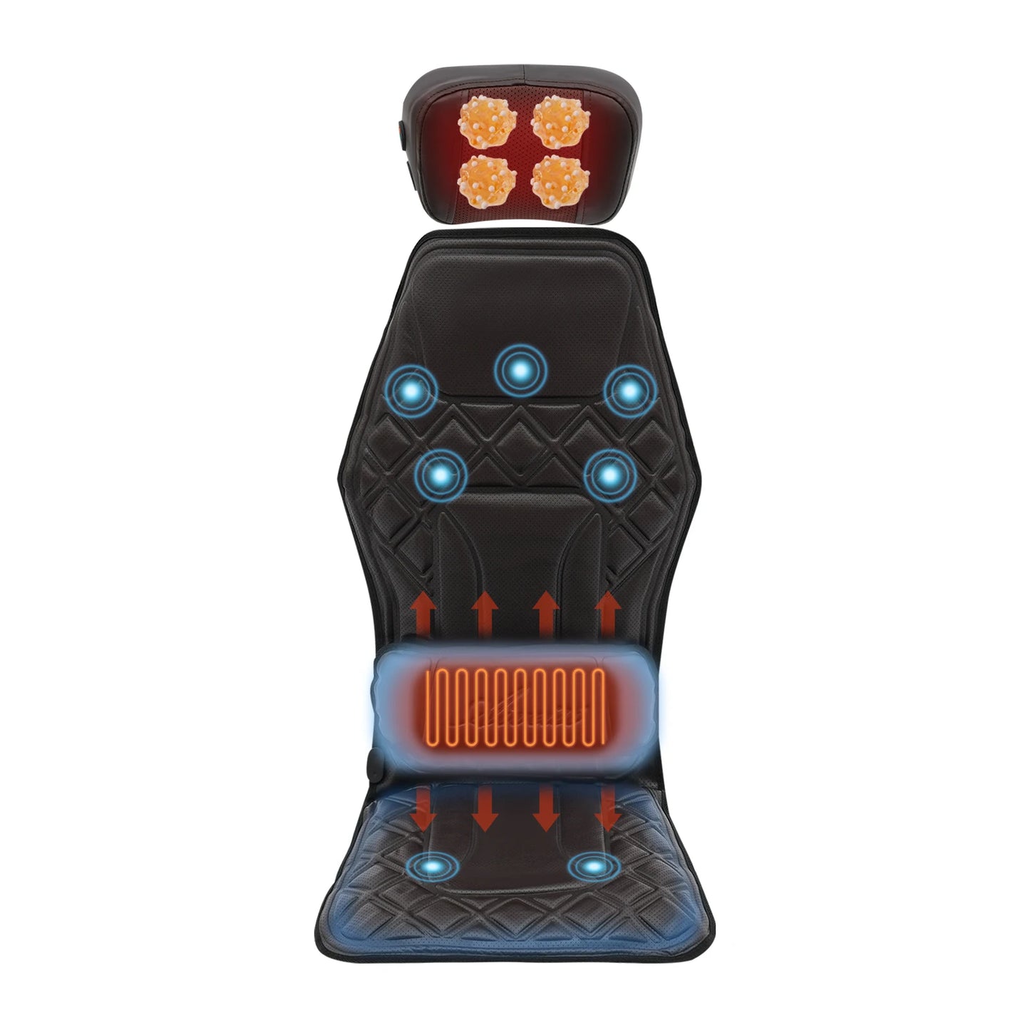 Multi-functional Back Massage Cushion Heat Massage Chair Pad, Gifts for Parents Wife Husband, 9 Gears Massage Mode