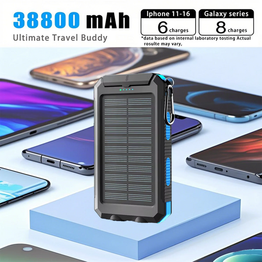 Waterproof Outdoor Solar Power Bank 38800mAh Dual USB Travel Outdoor Solar Mobile Phone Charger Solar Powerbanks For Camping