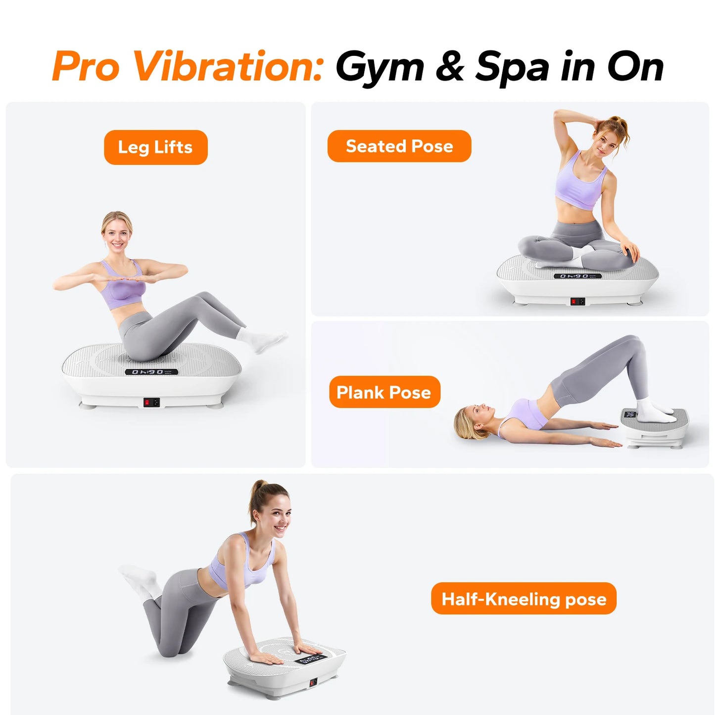 MERACH Vibration Plate Exercise Machine Whole Body Workout Power Vibrate Fitness Platform Vibration Plate Weight Loss & Shaping