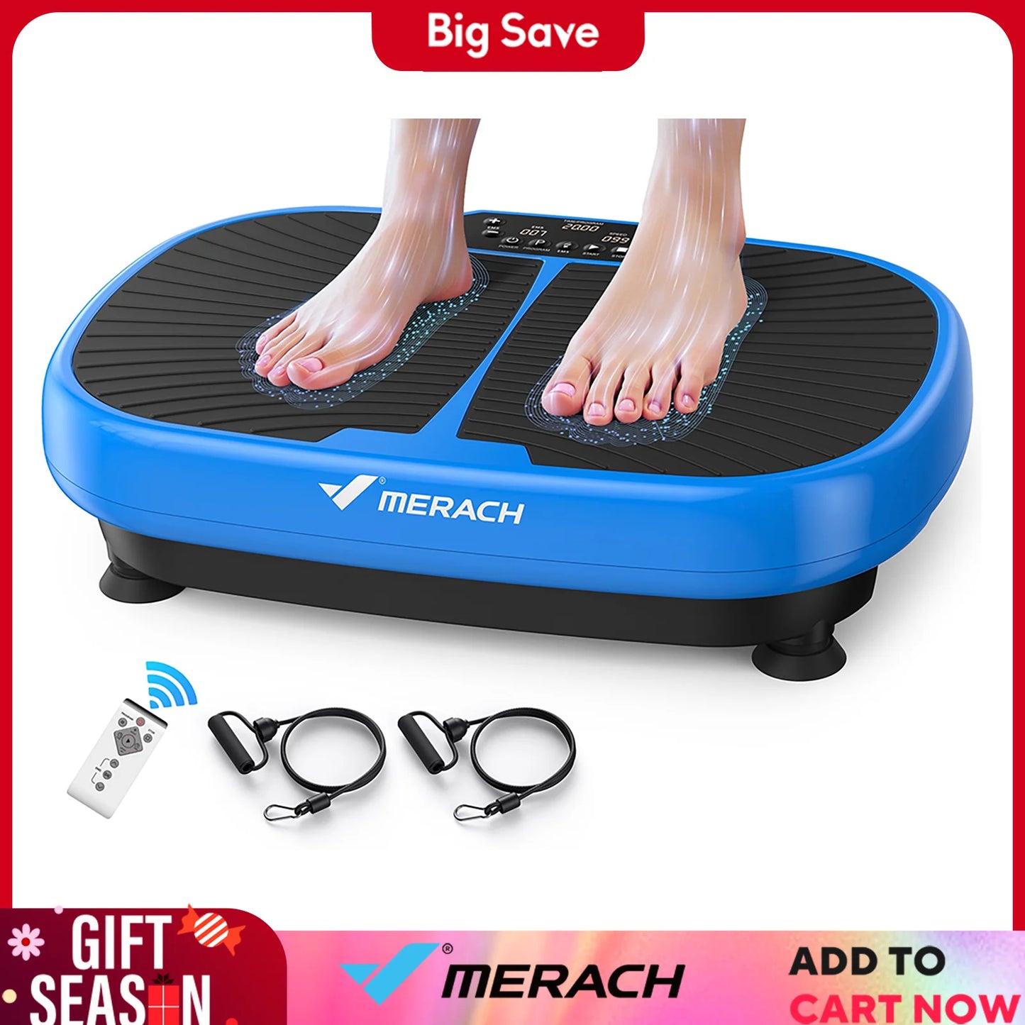 Merach EMS Vibration Plate Exercise Machine for Lymphatic Drainage Pain Relief Sleep Aid Fat Burning and Weight Loss