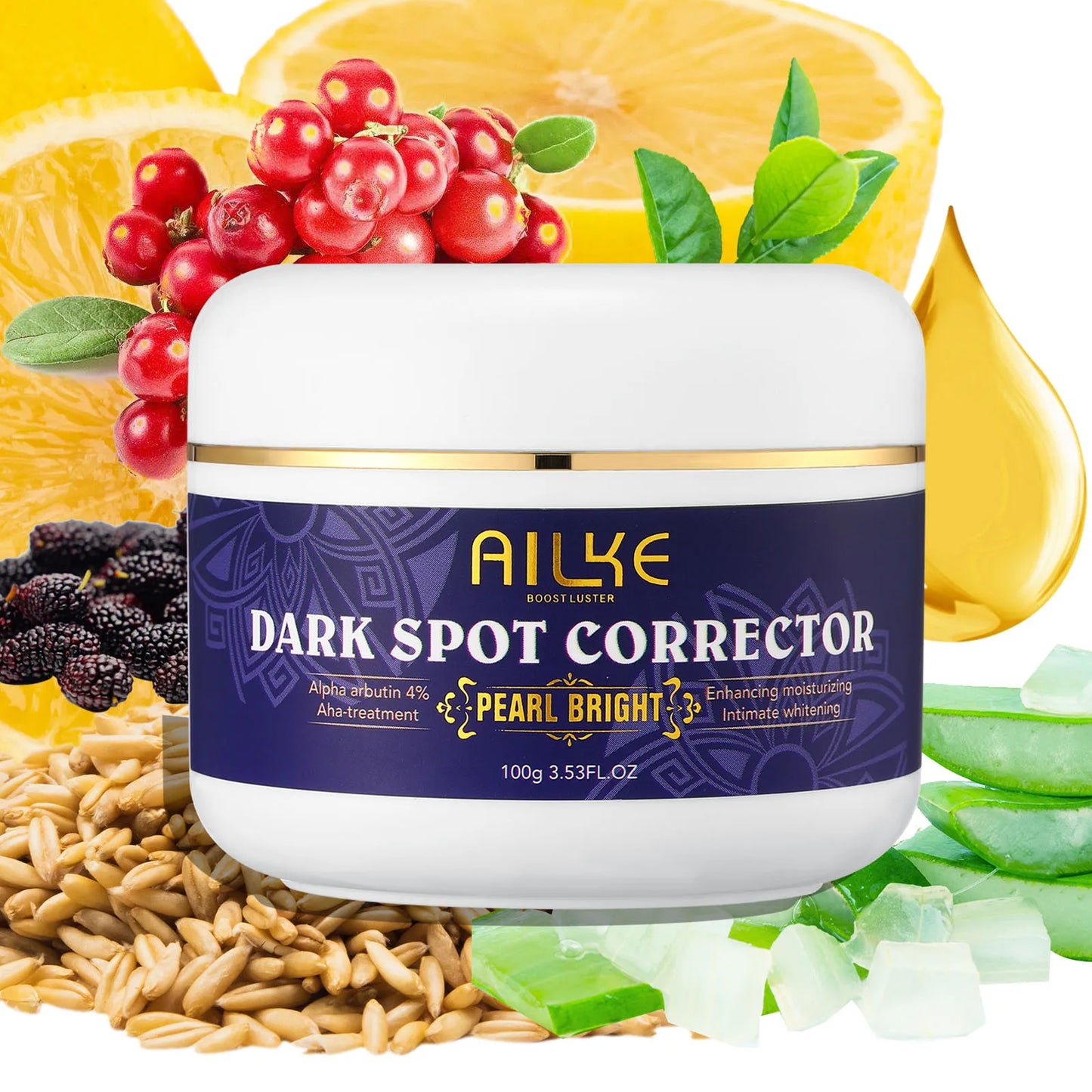 AILKE Double Glutathione Dark Spots Remover Face Cream for Armpit Elbows Legs White Spots Age Spots Sun Spots and Freckles