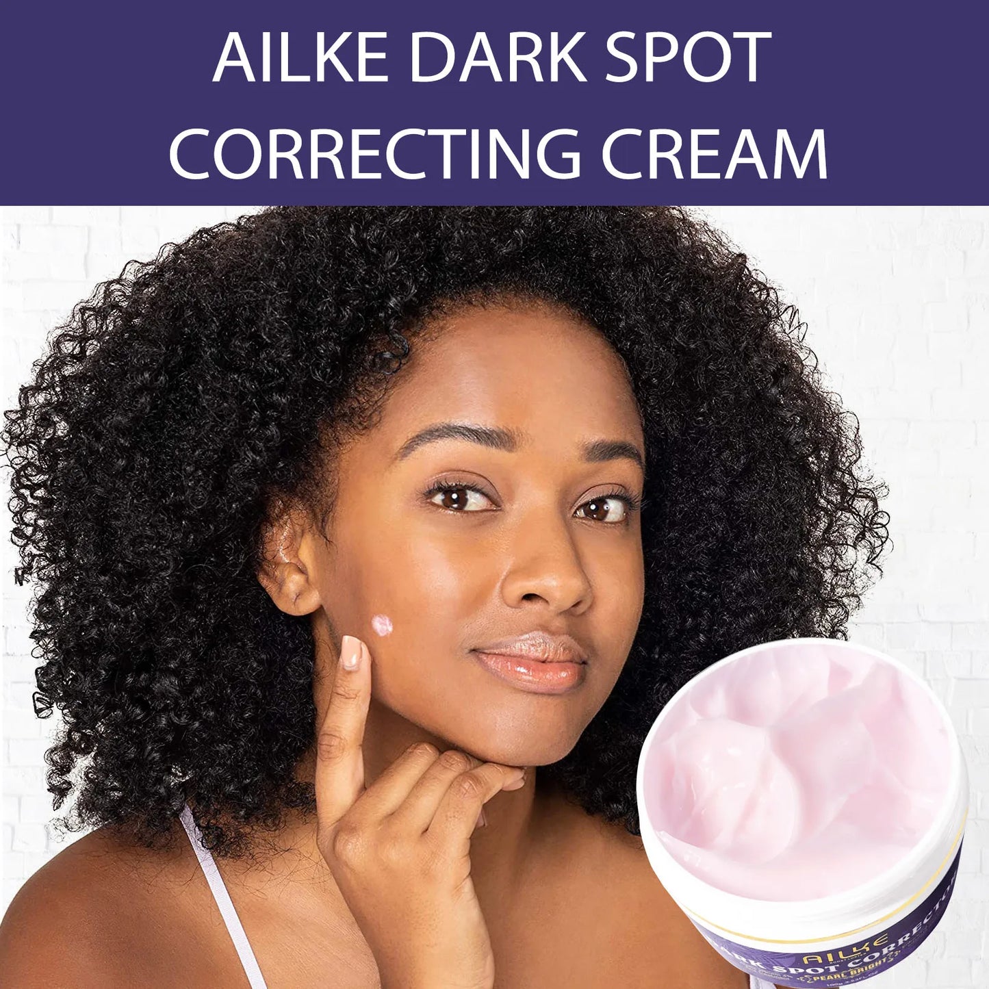 AILKE Double Glutathione Dark Spots Remover Face Cream for Armpit Elbows Legs White Spots Age Spots Sun Spots and Freckles