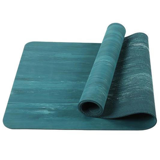 4mm rubber yoga mat with non-slip pattern for high intensity workouts
