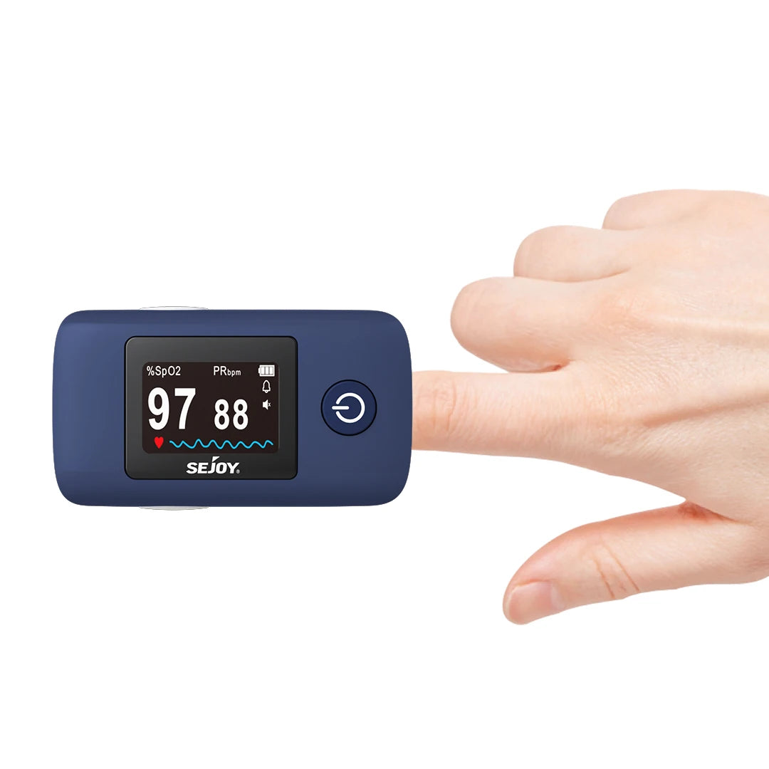 Sejoy Digital Wrist Blood Pressure Monitor & Finger Pulse Oximeter OLED Blood Oxygen Saturation,Heart Rate Meter BP Monitor