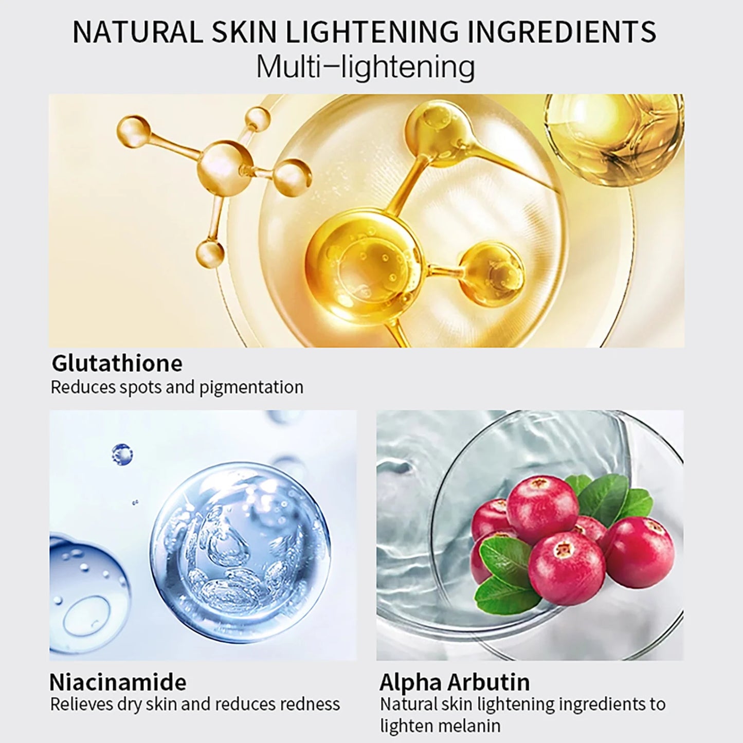 AILKE Double Glutathione Dark Spots Remover Face Cream for Armpit Elbows Legs White Spots Age Spots Sun Spots and Freckles