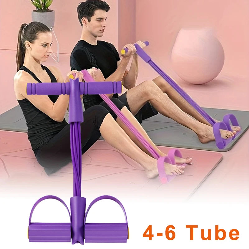 4-Level Resistance Band Tensioner with Non-Slip Handles - Home Fitness Equipment for Abdominal Muscle Training Yoga 2027