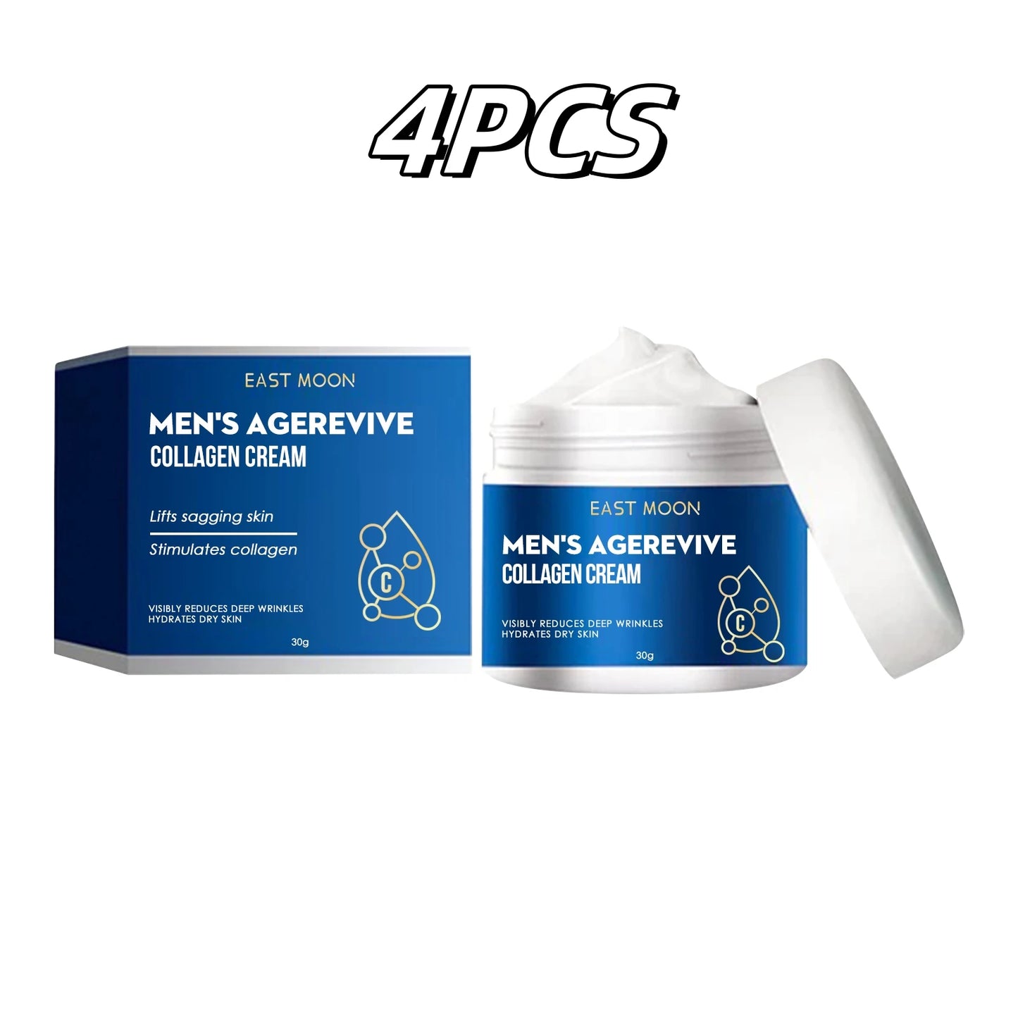 Men's Agerevive Collagen Cream Lighten Fine Lines, Anti-Wrinkle Firming Skin and anti-aging Protective Collagen Moisturizer