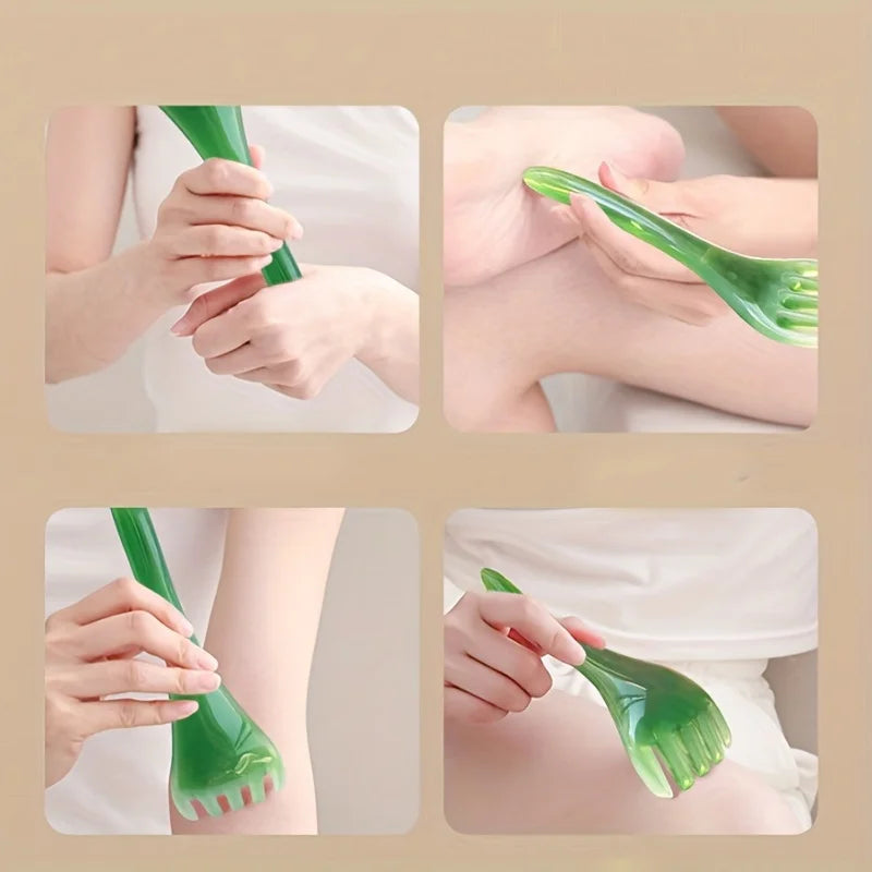 4pcs Five Claw Massage Comb Head Massager Massage Brush Five Tooth Massage Comb Acupoint Meridian Comb