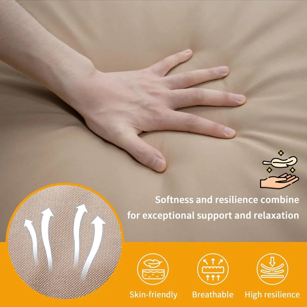 Balcony Furniture Outdoor Patio Chair with Ottoman for Small Space, 5 Piece Wicker Patio Furniture Set with Side Table, Khaki