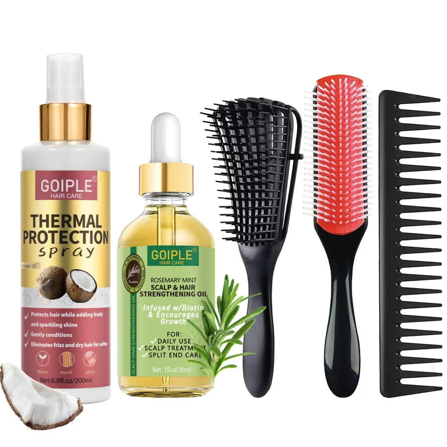 Keratin Protein Serum Repair Dry Damaged Heat Protectant Frizz Control Rose Water Spray for Moisturizes Locs n Twist Treatment