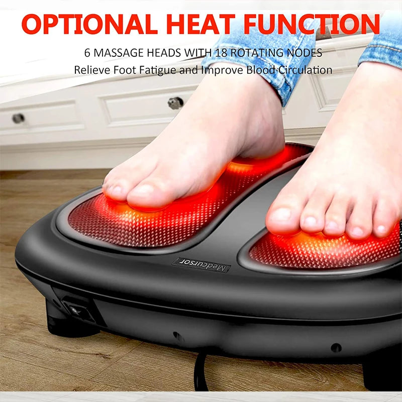 Nekteck Electric Foot Massager with Heat Compress Deep Kneading Shiatsu Massage Heel Sole Point Relieve Muscle Tiredness