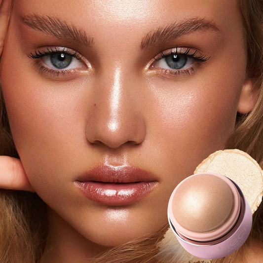 Cream Highlighter Stick Long Lasting Brightening Non-Caking, Sheer Glow - Blendable and Buildable Color, Body & Face Makeup