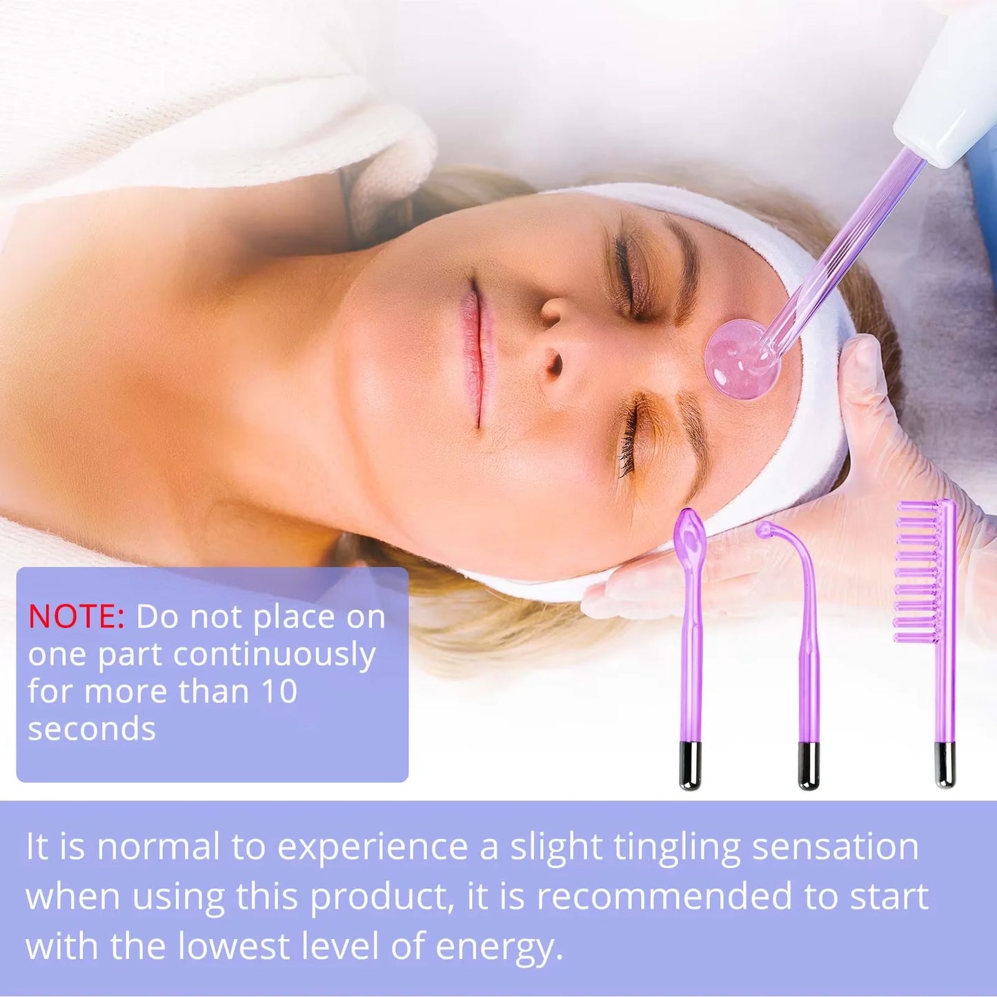 High Frequency Facial Machine Skin Spot Remover Portable Beauty Infrared Purple