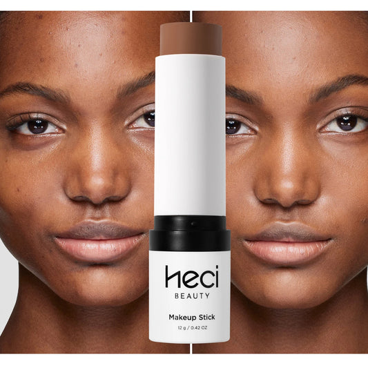 Shine-Free&Balance Foundation Stick with Soft Brush,Buildable, Blendable Versatile Pigment Base Rich Formula for Dark Skin