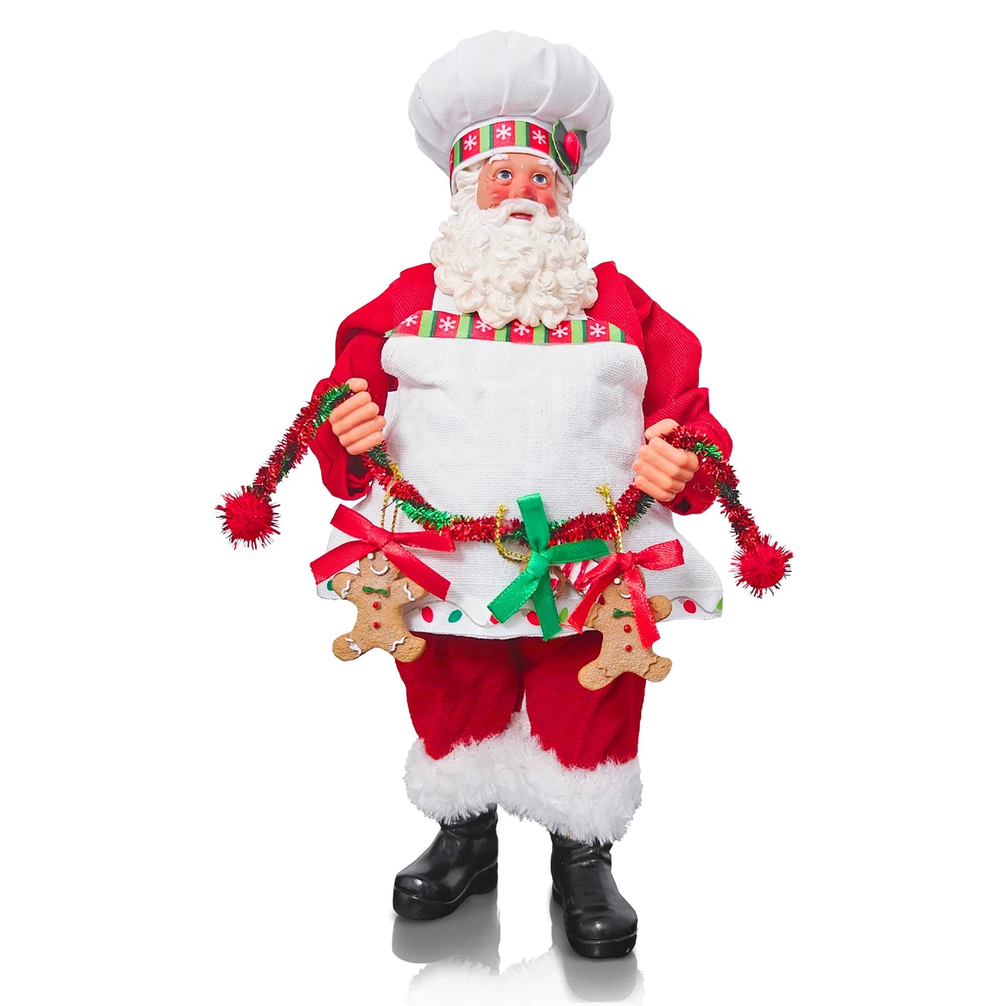 11-Inch Adorable Santa Claus Figurine - Vibrant Polyester Christmas Decoration for Holiday Parties, Events, and Home Display