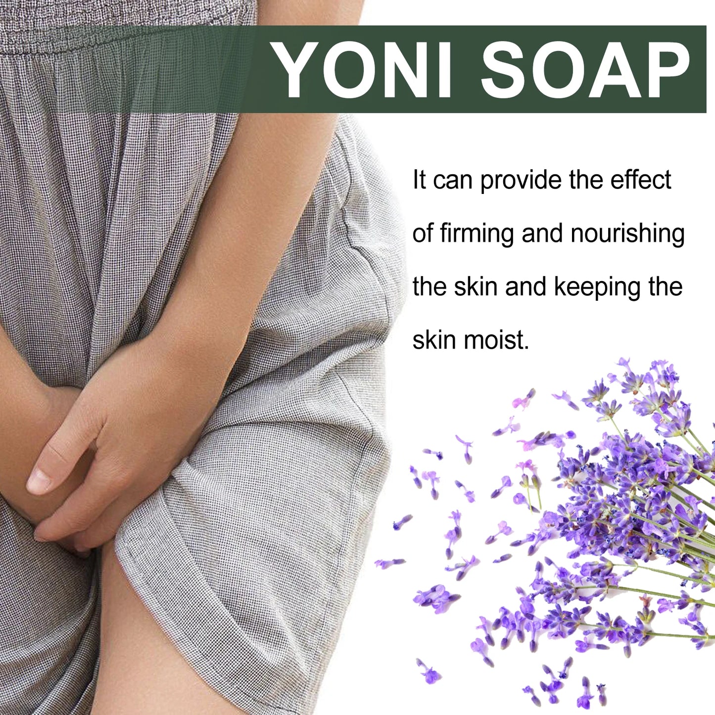 Lavender Yoni Soap Relieves Eliminate Unpleasant Odors Cleansing Moisturizing Oil Control 100g Lavender Flavored Body Care Soap