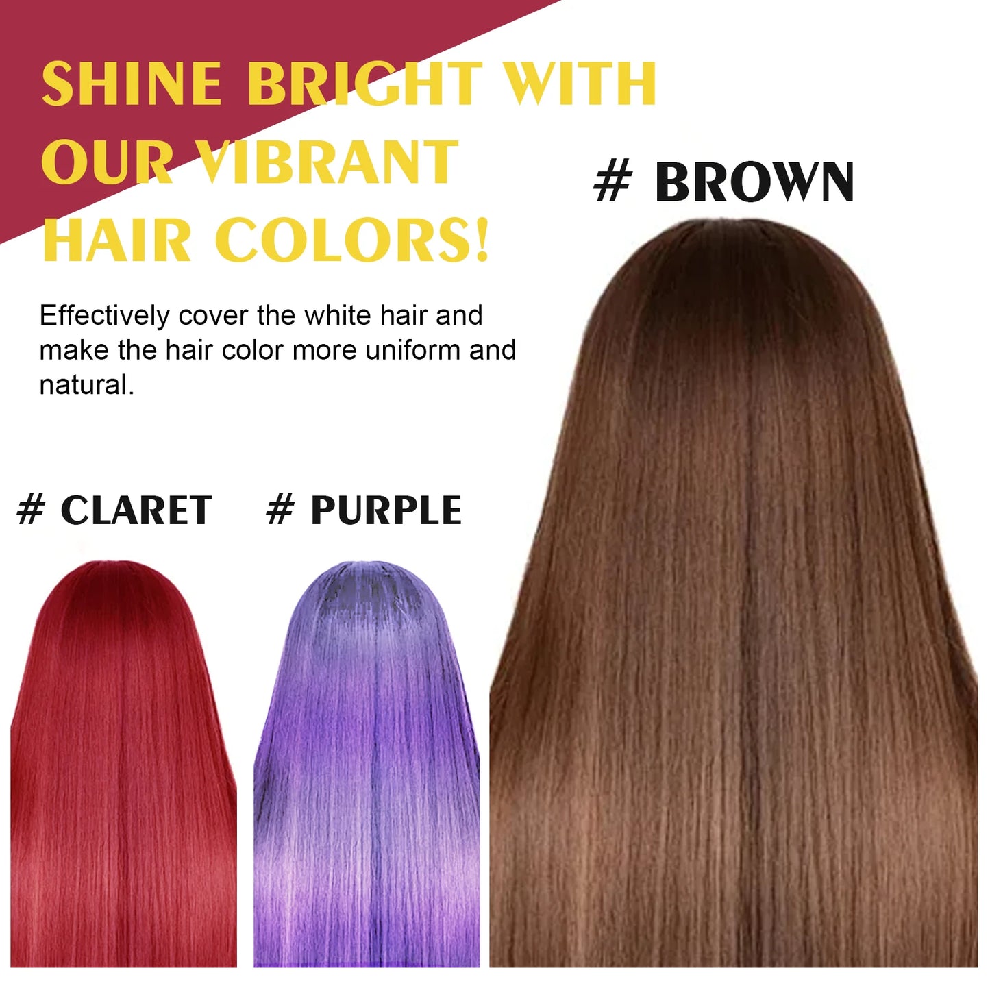 3-in-1 Hair Dyeing Shampoo Rapid Hair Dyeing Repair Dry Cleaning Nourishing Hair Roots Restoration Hair Coloring Black Shampoo