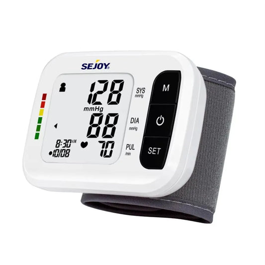 SEJOY Electronic Blood Pressure Monitor Wrist Cuff Tonometer Digital Sphygmomanometer Electronic BP Monitors Blood Meter
