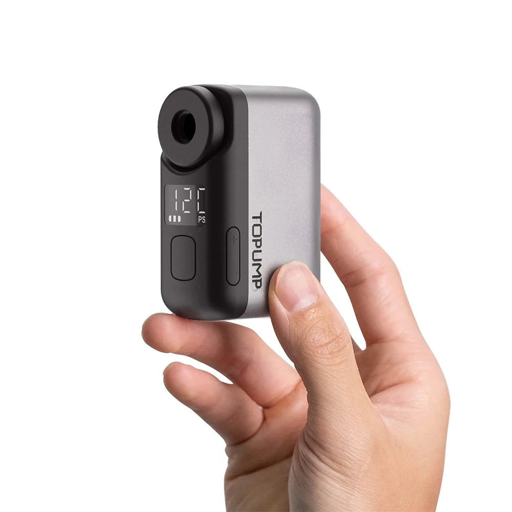 TOPUMP TB2 PRO Electric Mini Portable Pump for Bike Cordless Tire Inflator 120PSI Max 450mAh Battery with Display Fast Charging