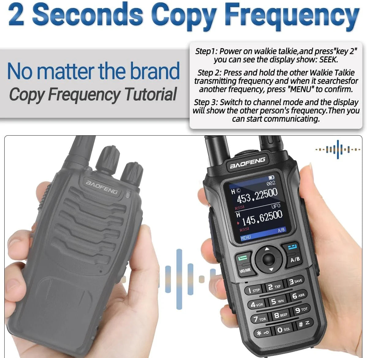 1/2 PCS BAOFENG UV-21R Multi Band Walkie Talkie Wireless Copy Frequency AM Type-C 999CH NOAA For UV-21 PRO Ham Radio for Hunting