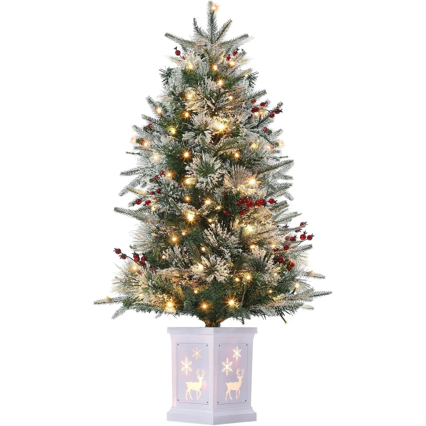 3 Ft Pre-Lit Christmas Tree Artificial Christmas Trees With Lighting Xmas Trees With 78 Led Lights Christmas Decoration For Home