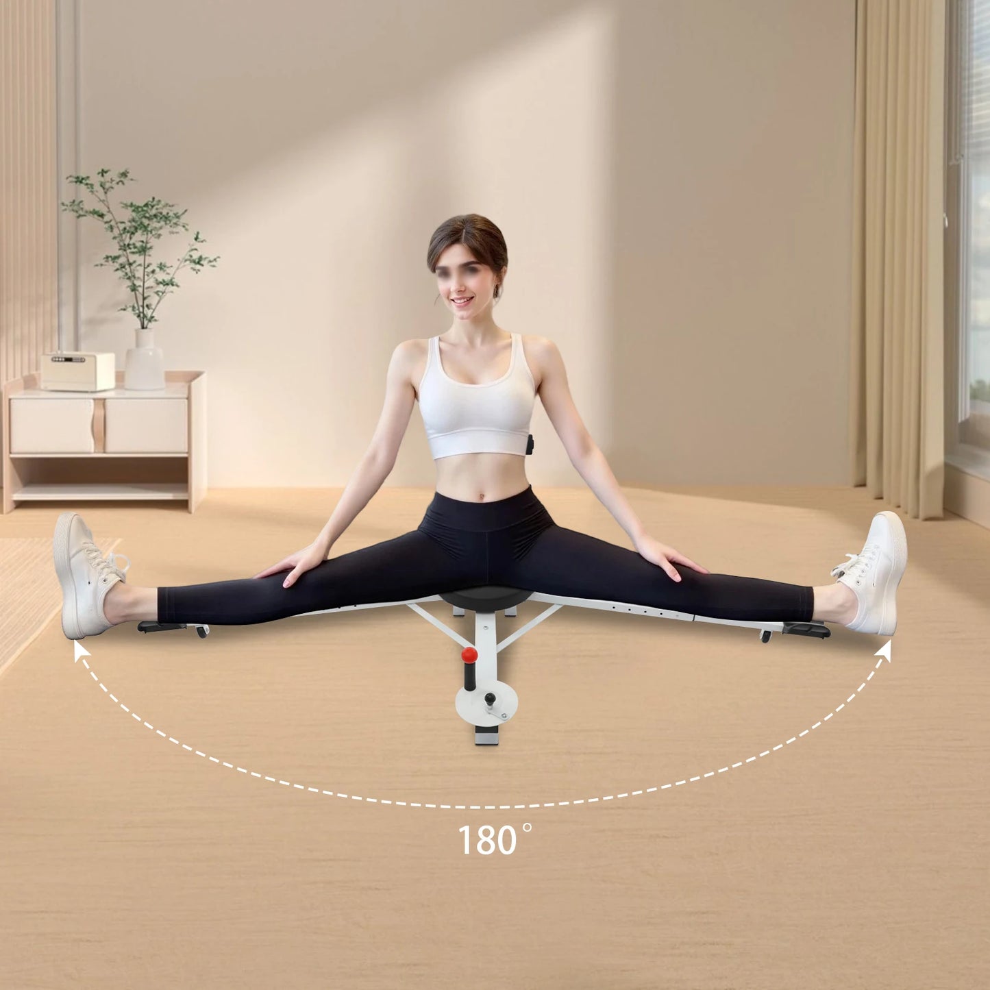 0-180° Leg Split Equipment 67-82cm Leg Stretcher Telescopic Adjustable Length Flexibility Stretching Equipment for Fitness Yoga
