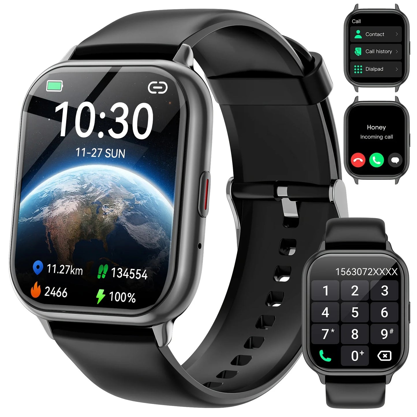 Smart watch,  calling reminder and rejection, wireless calling /dial, multi -Sport mode,SMS reminder, for iPhone/Android
