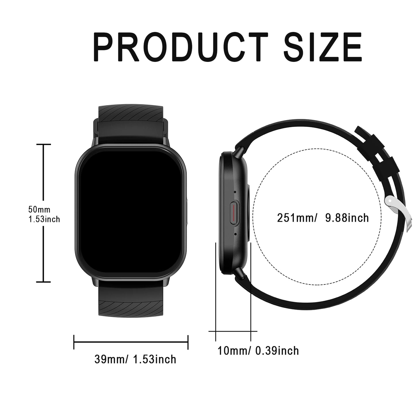 Smart watch,  calling reminder and rejection, wireless calling /dial, multi -Sport mode,SMS reminder, for iPhone/Android