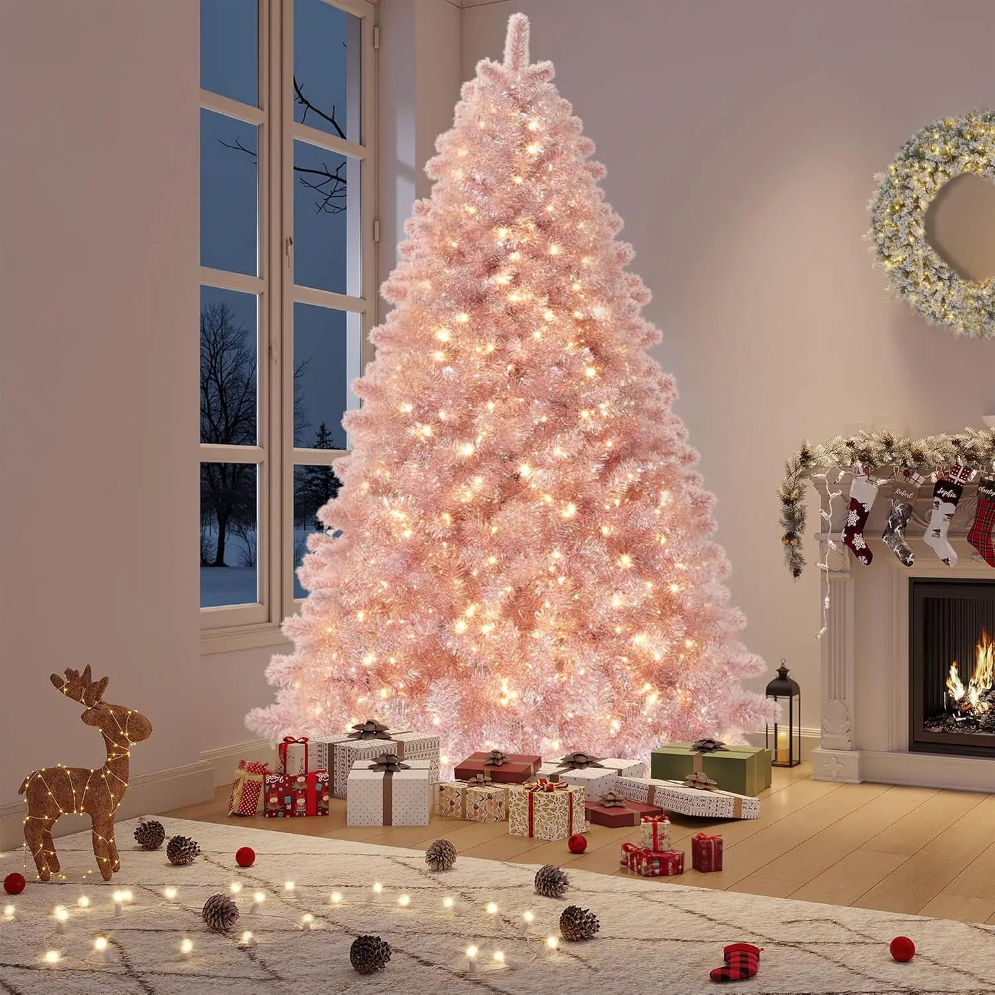 4.5Ft/6Ft/7.5Ft Christmas Tree Artificial Xmas Tree With Sturdy Metal Stand Realistic Branch Tips Xmas Holiday Decoration