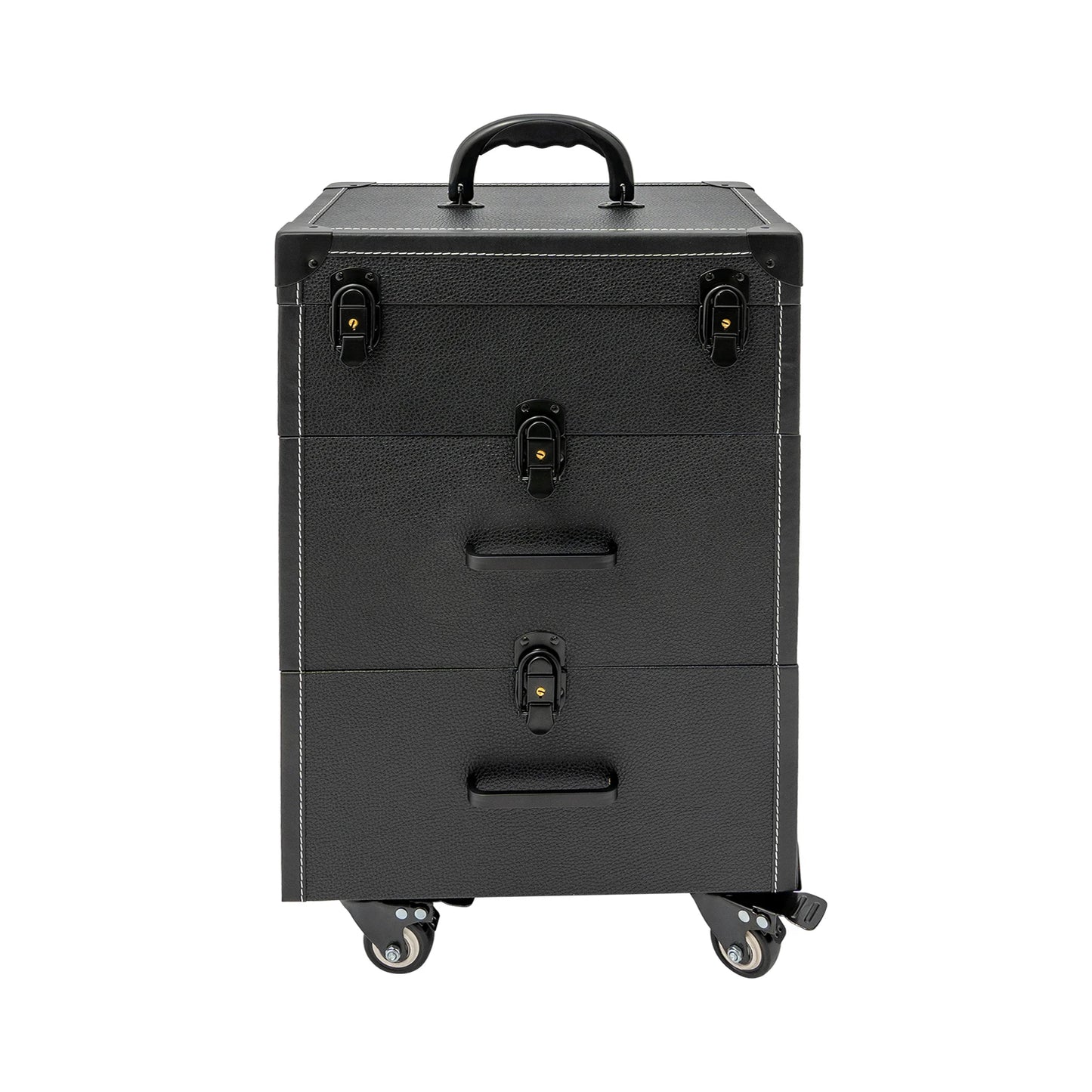 Aluminium Alloy Rolling Makeup Case Large Capacity Design Make Up Suitcase Cosmetic Trolley Professionals