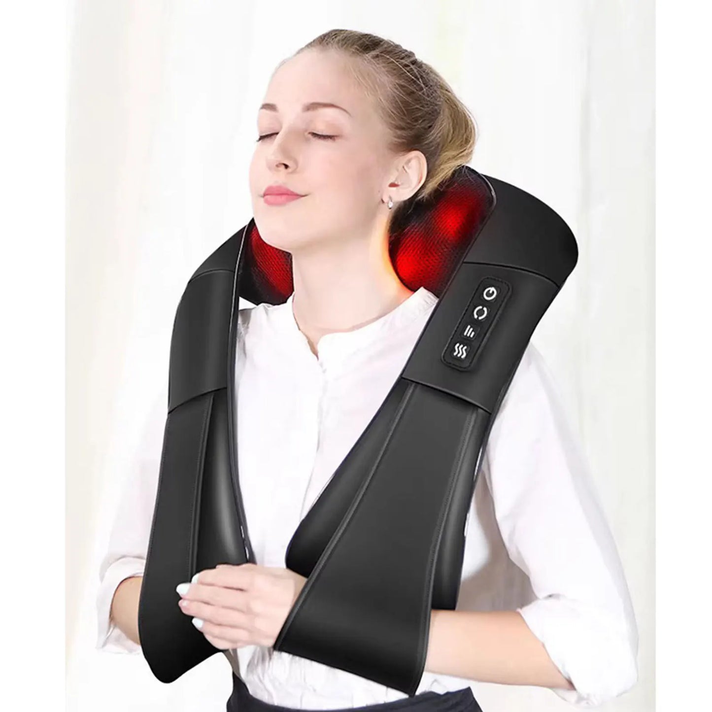 Electric heating massager, heating point neck and shoulder massager, neck, back, shoulders, waist, legs, feet and muscles deep k