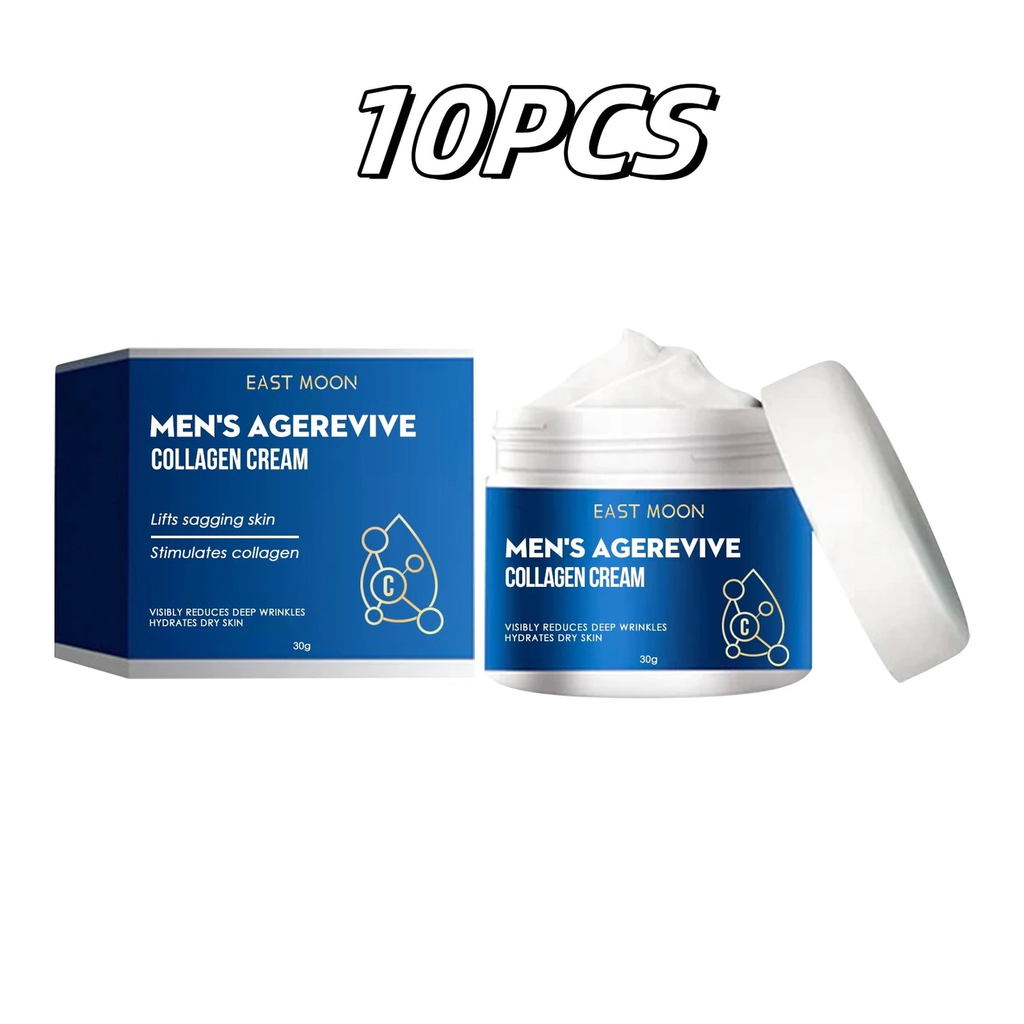 Men's Agerevive Collagen Cream Lighten Fine Lines, Anti-Wrinkle Firming Skin and anti-aging Protective Collagen Moisturizer