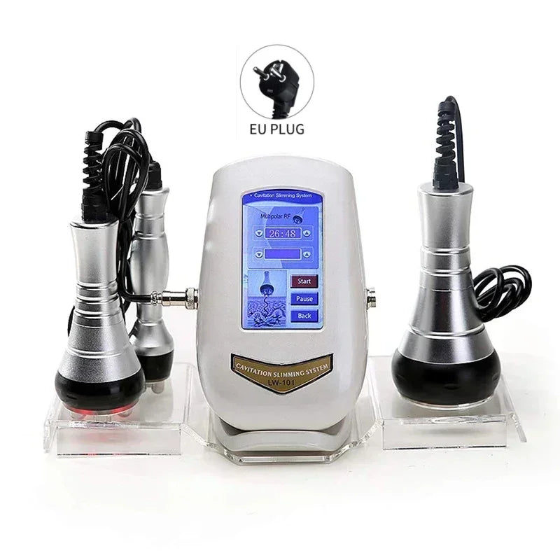 3 in 1 Tool 40K Cavitation Ultrasonic Body Slimming Machine Multi-Polar Frequency Anti-Wrinkle Rejuvenation Skin Lift Tighten