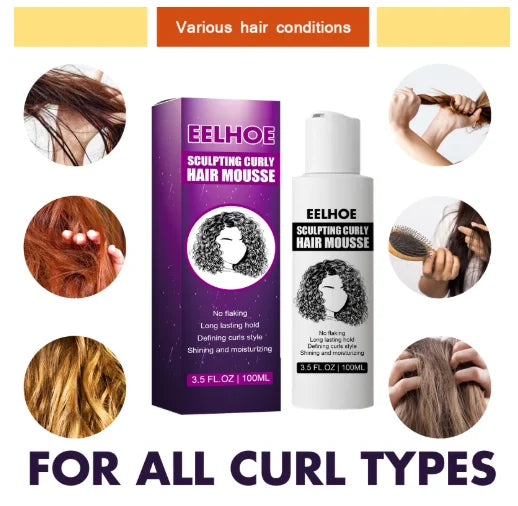 Curl Shaping Elastin Used For Styling Curly Hair Moisturize Fluffy To Improve Hair Elasticity Prevent Hair Drying Styling Mousse