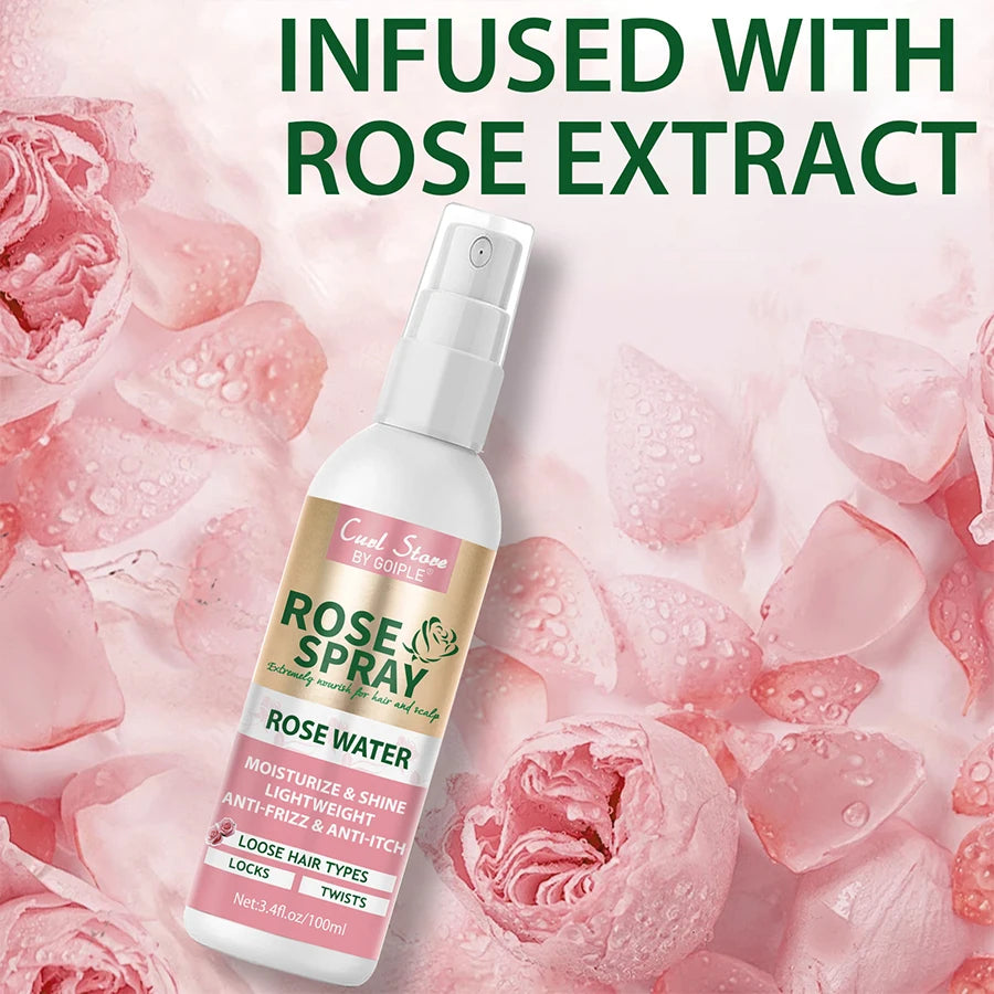 Keratin Protein Serum Repair Dry Damaged Heat Protectant Frizz Control Rose Water Spray for Moisturizes Locs n Twist Treatment