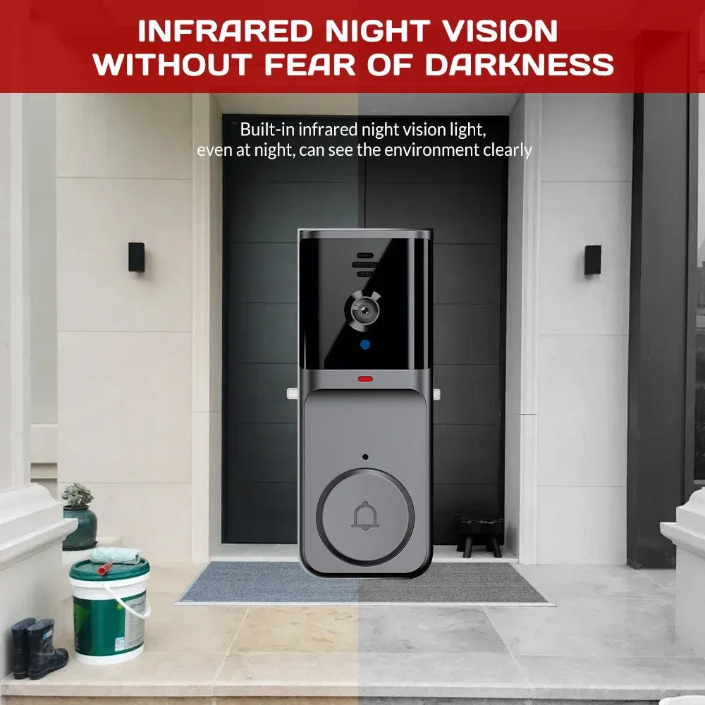 WiFi Wireless Intercom Smart Doorbell 4.3inch IPS Screen Video Security Camera Two-Way Intercom HD Surveillance Camera