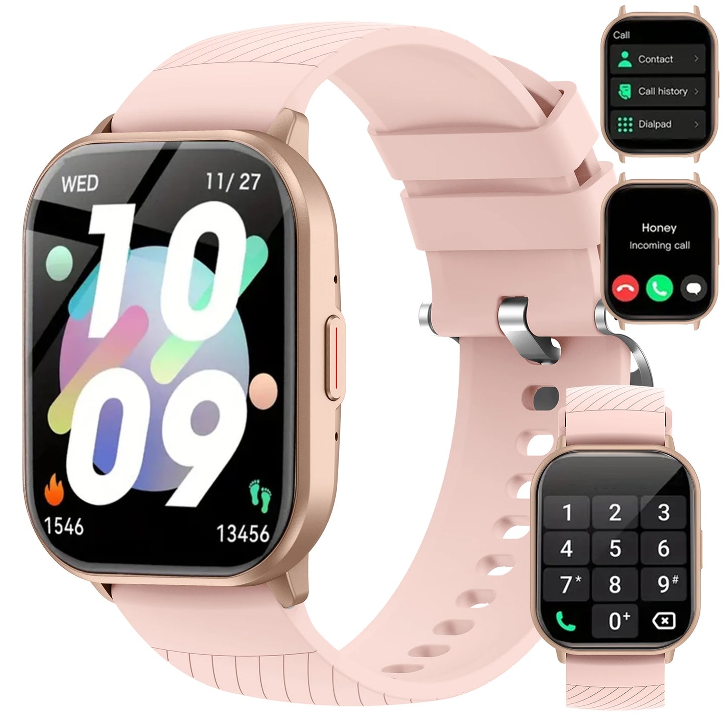 Smart watch,  calling reminder and rejection, wireless calling /dial, multi -Sport mode,SMS reminder, for iPhone/Android