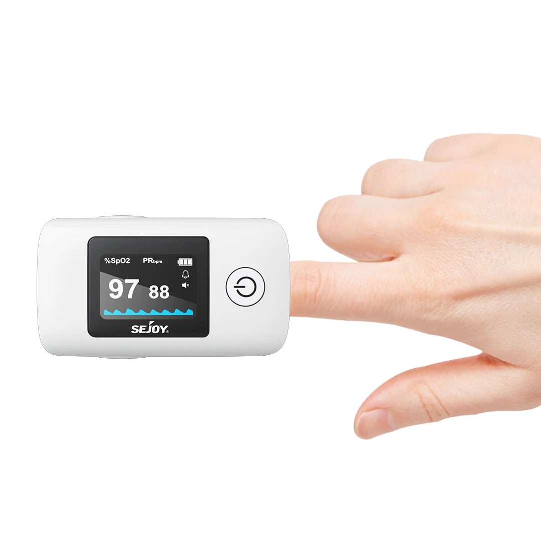Sejoy Digital Wrist Blood Pressure Monitor & Finger Pulse Oximeter OLED Blood Oxygen Saturation,Heart Rate Meter BP Monitor