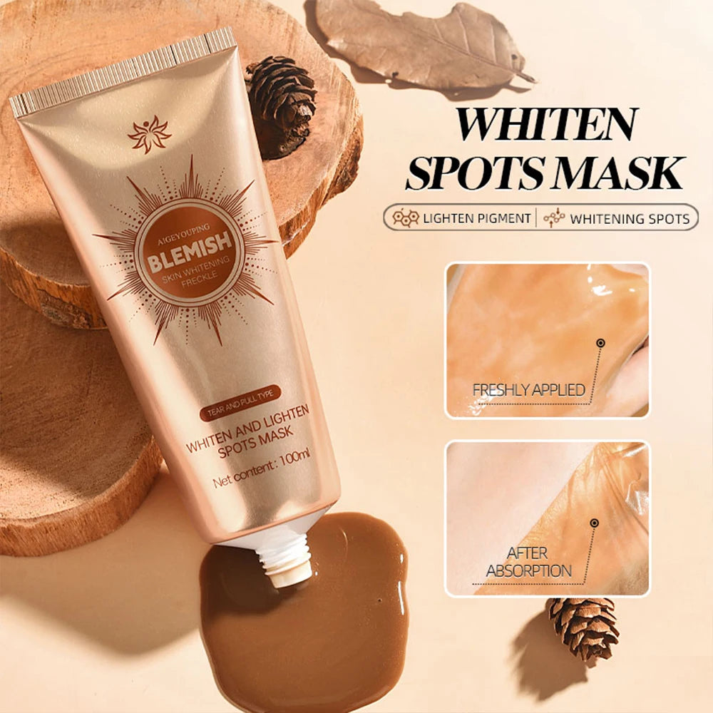 Whitening Spots Mask Spots Peel-Off Facial Mask Anti-Blemish Freckle Brightening Mask Deeply Clean Pore Tightening Skin Care