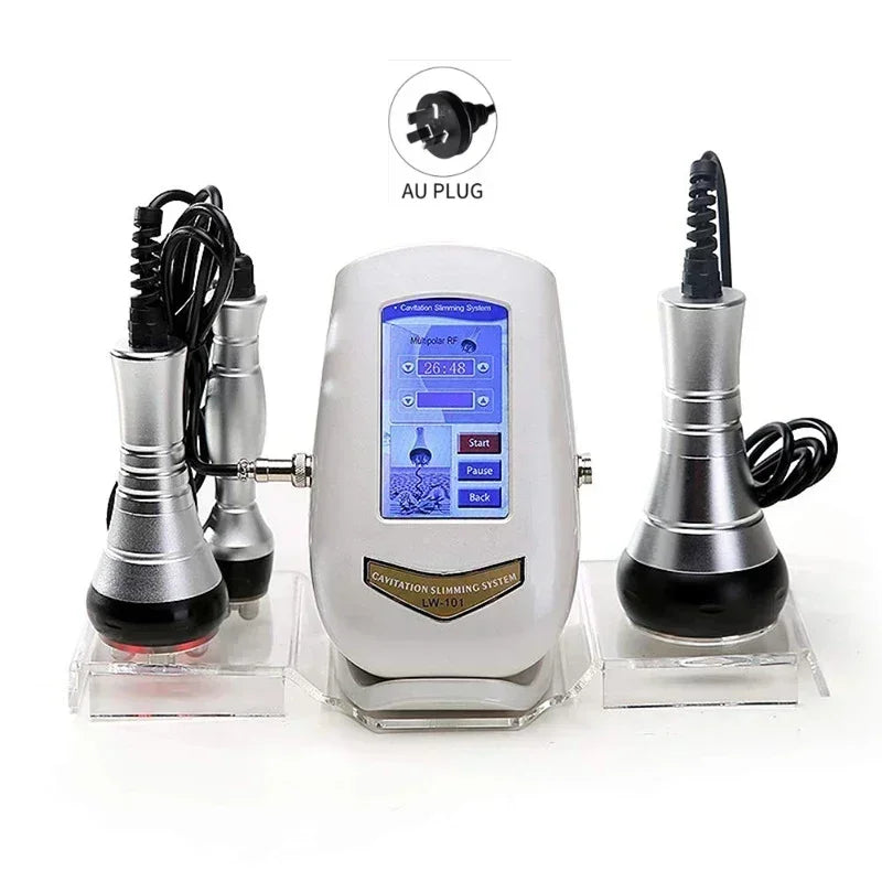 3 in 1 Tool 40K Cavitation Ultrasonic Body Slimming Machine Multi-Polar Frequency Anti-Wrinkle Rejuvenation Skin Lift Tighten