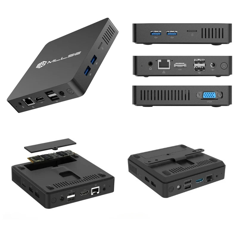MLLSE M2 Pro Mini PC Powerful 8GB RAM, 256GB SSD, Intel J3710, Windows 10 - Compact & Ideal for Home, Business & Gaming