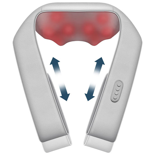 Shiatsu Neck and Shoulder Massager Heated Back Massager U Shape Deep Kneading Electric Massage Pillow For Neck Waist Leg Body