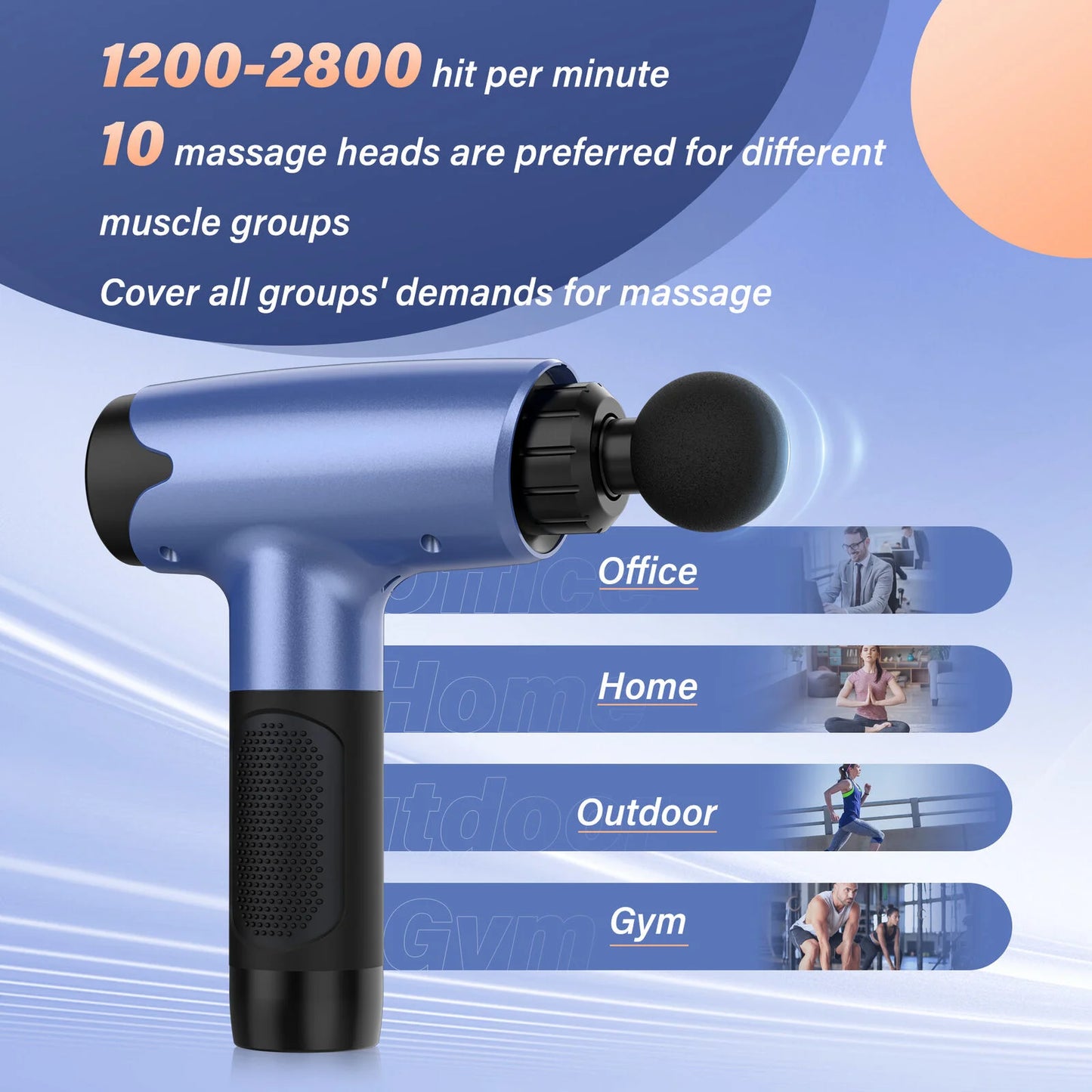 Sejoy 30 speeds Massage Gun Percussion Massager Fascia Gun Deep Tissue Muscle Vibrating Relax