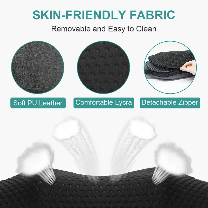 Nekteck Shiatsu Back Shoulder and Neck Massager Cordless Deep Tissue Kneading with Heat Portable Neck Massage Pillow Home Use