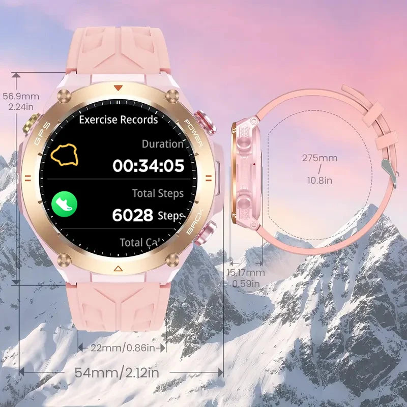 SENBONO 2025 Built-in GPS Women's Smart Watch Bluetooth Call 1ATM Waterpro Military Sports Fitness Tracker Smartwatch for Women