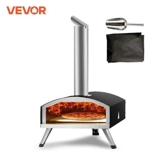 VEVOR 12inch Outdoor Oven Charcoal Fired Maker Portable Outside Stainless Steel Grill&Pizza Waterproof for Backyard Camping